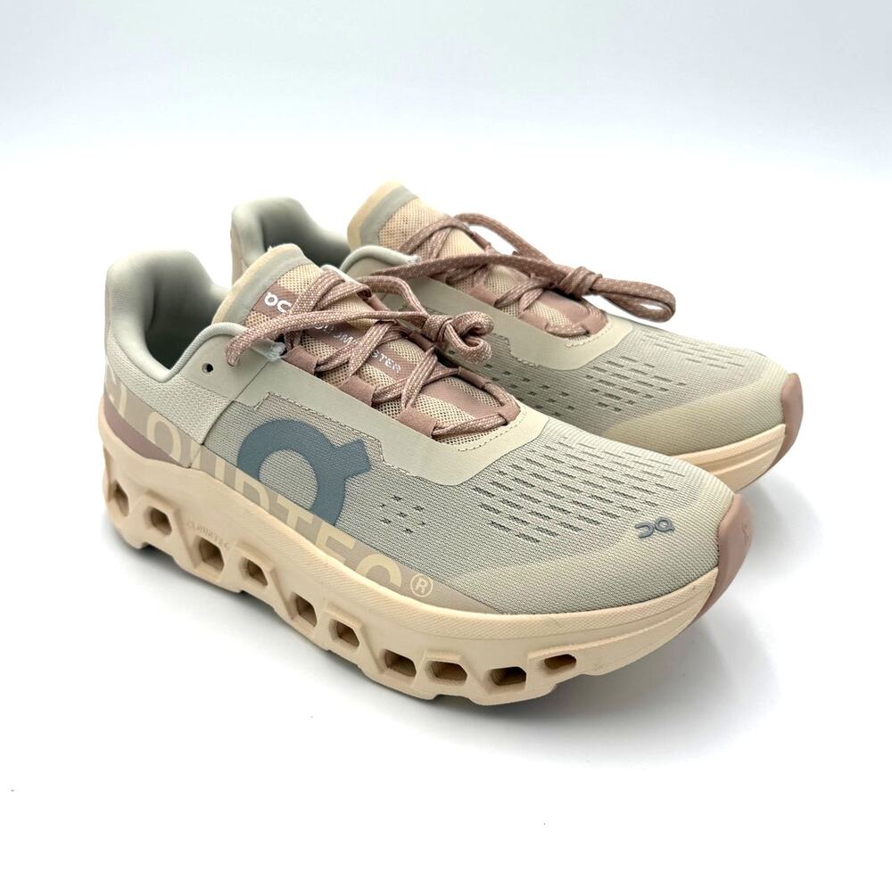 NEW On Women's Cloudmonster Running Shoes - Moon/Fawn - 9.5 Women's